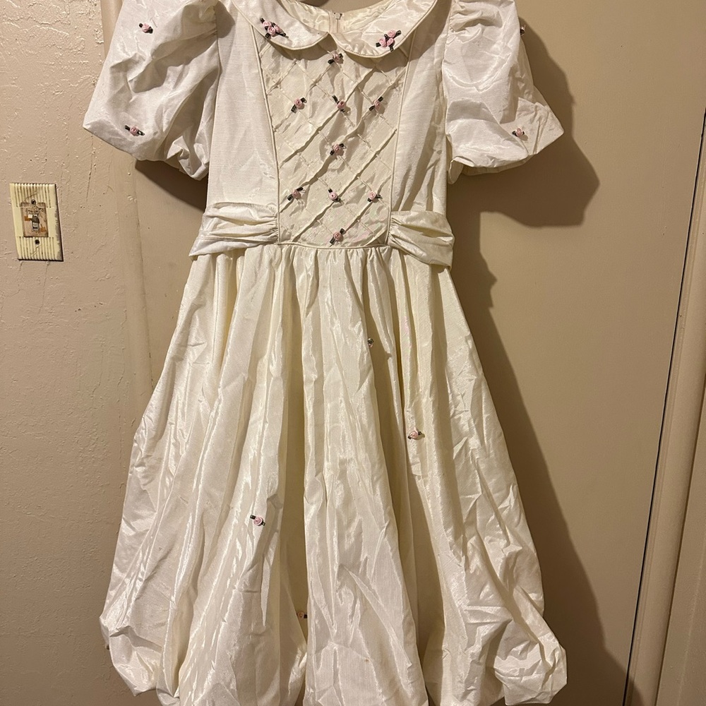 Cream color European dress for girls